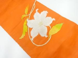 絽草花模様織出し名古屋帯